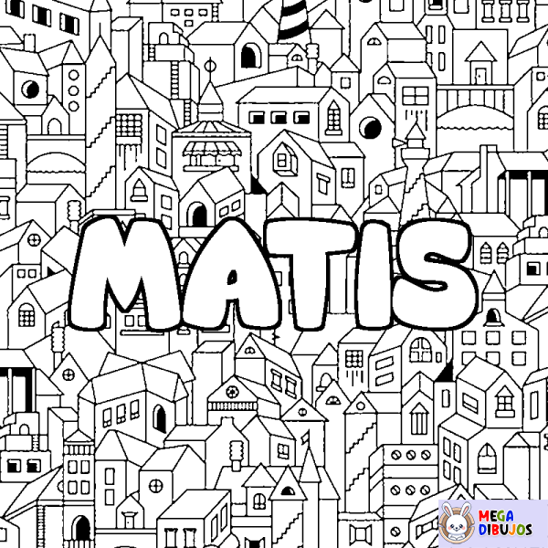 Coloración del nombre MATIS - decorado ciudad