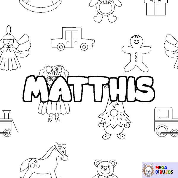 Coloración del nombre MATTHIS - decorado juguetes