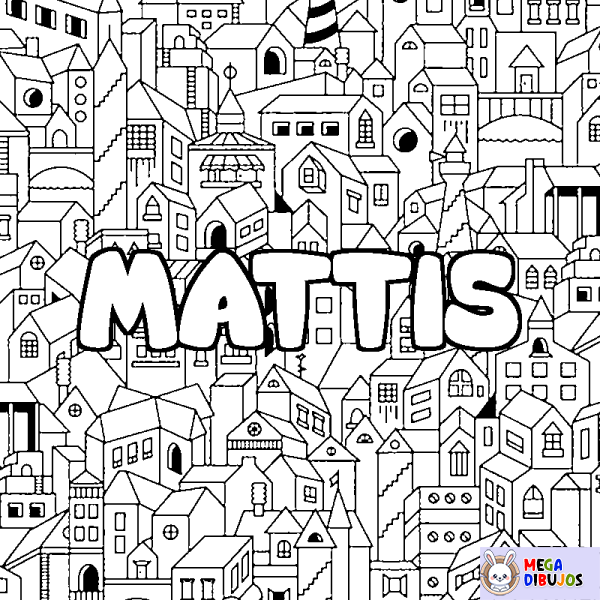 Coloración del nombre MATTIS - decorado ciudad