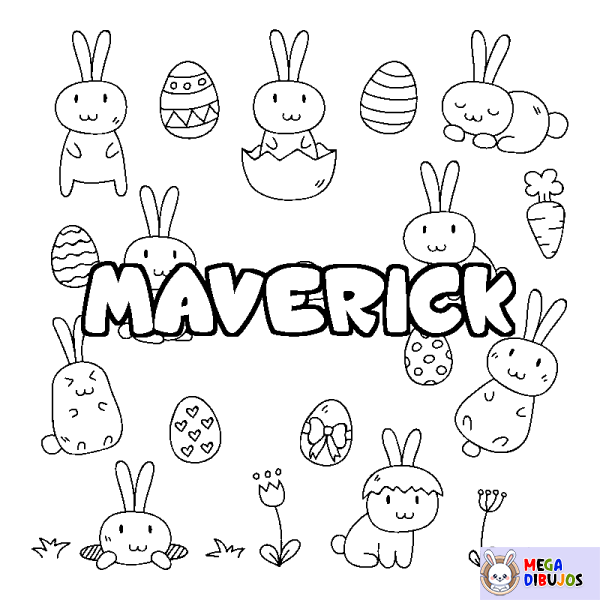 Coloración del nombre MAVERICK - decorado Pascua