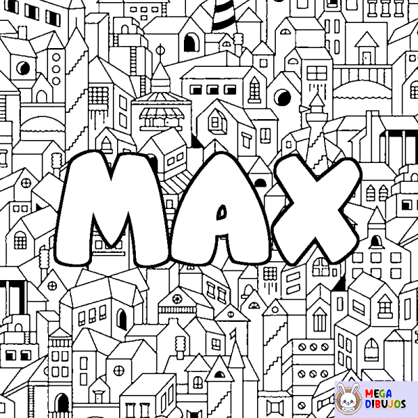 Coloración del nombre MAX - decorado ciudad