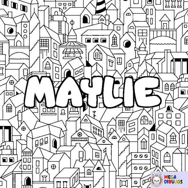 Coloración del nombre MAYLIE - decorado ciudad