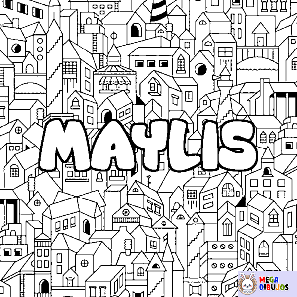 Coloración del nombre MAYLIS - decorado ciudad