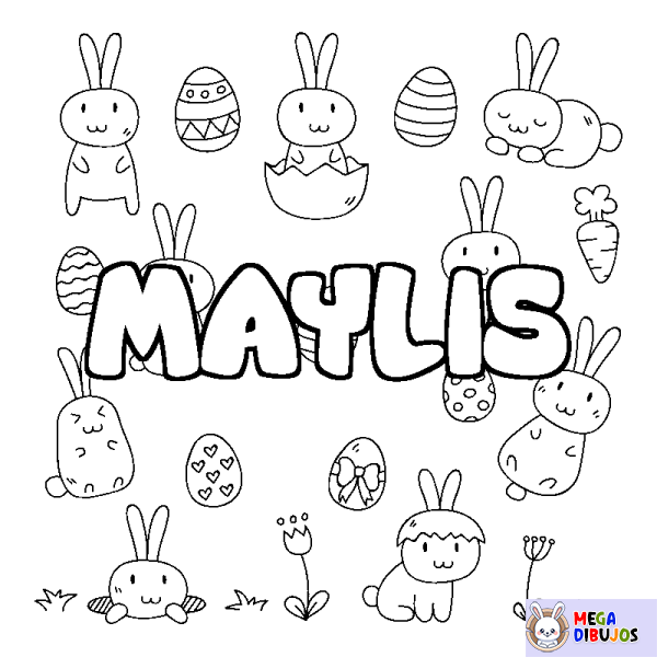 Coloración del nombre MAYLIS - decorado Pascua