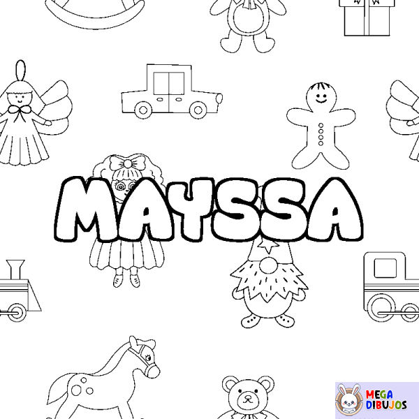 Coloración del nombre MAYSSA - decorado juguetes