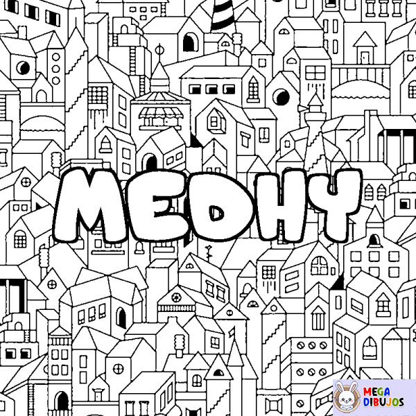 Coloración del nombre MEDHY - decorado ciudad