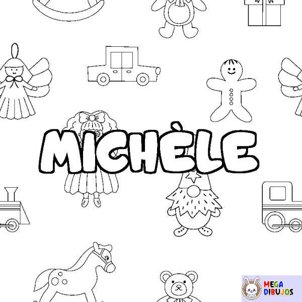 Coloración del nombre MICH&Egrave;LE - decorado juguetes