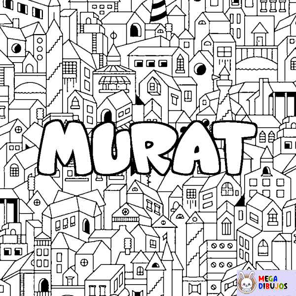 Coloración del nombre MURAT - decorado ciudad