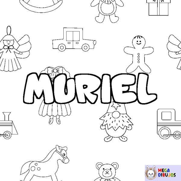 Coloración del nombre MURIEL - decorado juguetes