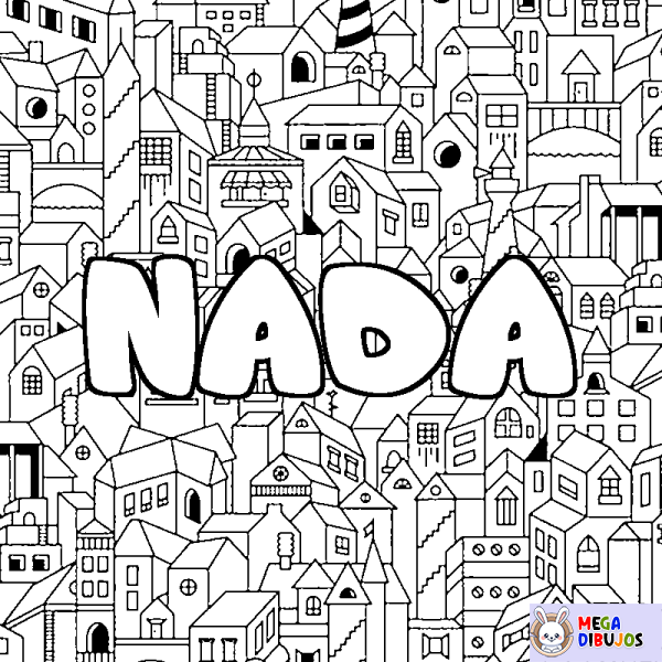 Coloración del nombre NADA - decorado ciudad