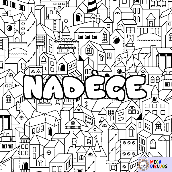 Coloración del nombre NAD&Egrave;GE - decorado ciudad