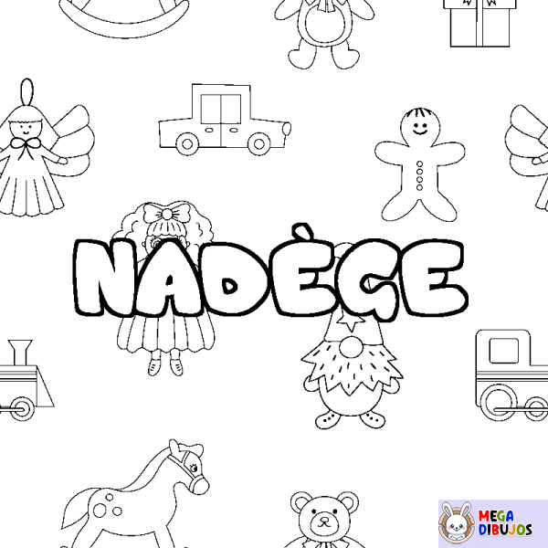 Coloración del nombre NAD&Egrave;GE - decorado juguetes