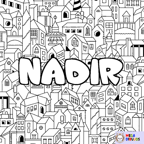 Coloración del nombre NADIR - decorado ciudad