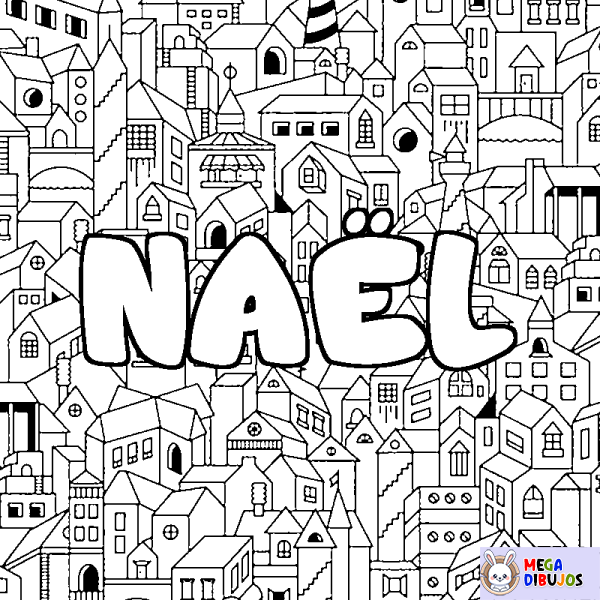 Coloración del nombre NA&Euml;L - decorado ciudad