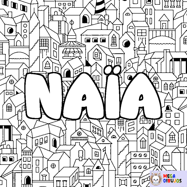 Coloración del nombre NA&Iuml;A - decorado ciudad