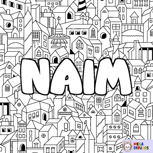 Coloración del nombre NAIM - decorado ciudad