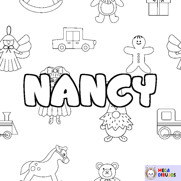 Coloración del nombre NANCY - decorado juguetes