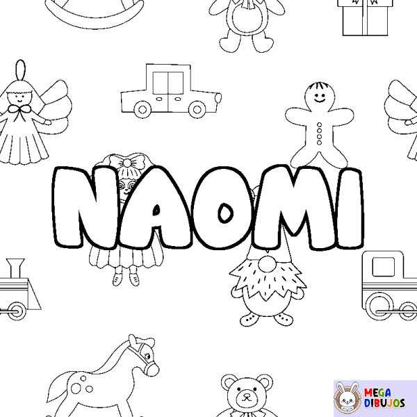 Coloración del nombre NAOMI - decorado juguetes