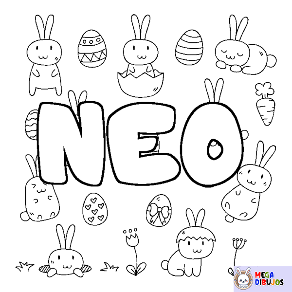 Coloración del nombre NEO - decorado Pascua