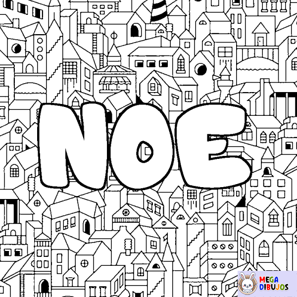 Coloración del nombre NOE - decorado ciudad