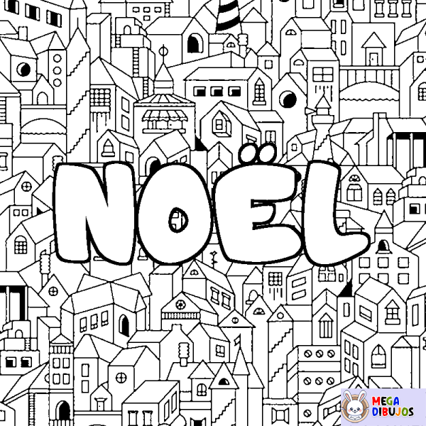 Coloración del nombre NO&Euml;L - decorado ciudad