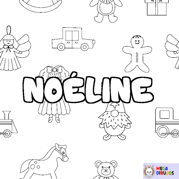 Coloración del nombre NO&Eacute;LINE - decorado juguetes