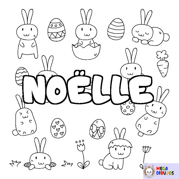 Coloración del nombre NO&Euml;LLE - decorado Pascua