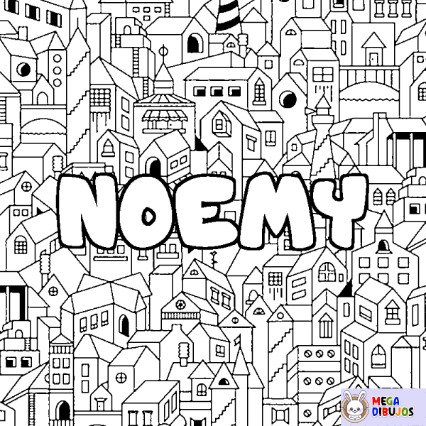 Coloración del nombre NOEMY - decorado ciudad