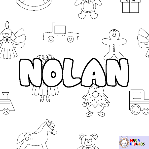 Coloración del nombre NOLAN - decorado juguetes