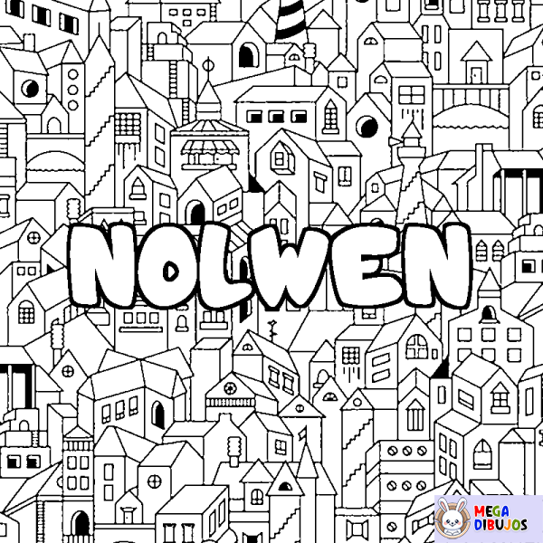 Coloración del nombre NOLWEN - decorado ciudad