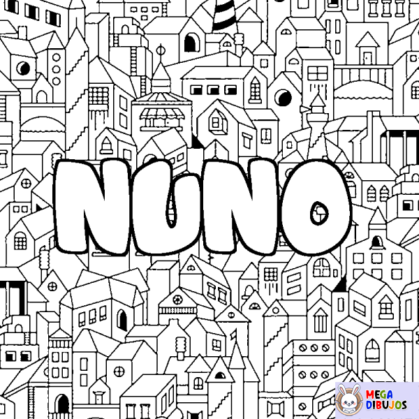 Coloración del nombre NUNO - decorado ciudad