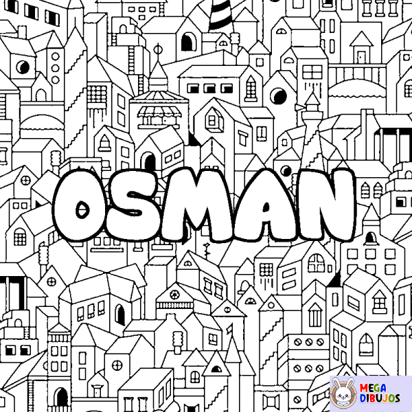Coloración del nombre OSMAN - decorado ciudad