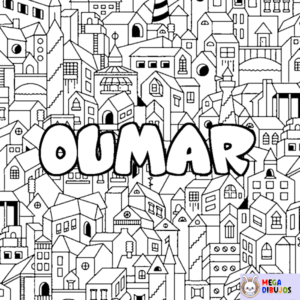 Coloración del nombre OUMAR - decorado ciudad