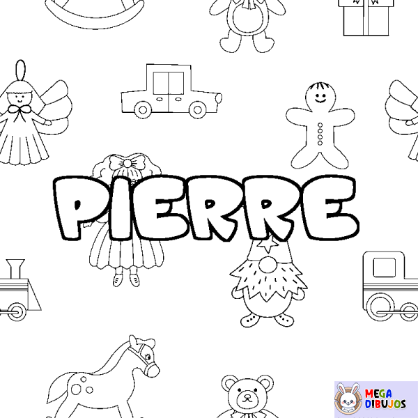 Coloración del nombre PIERRE - decorado juguetes