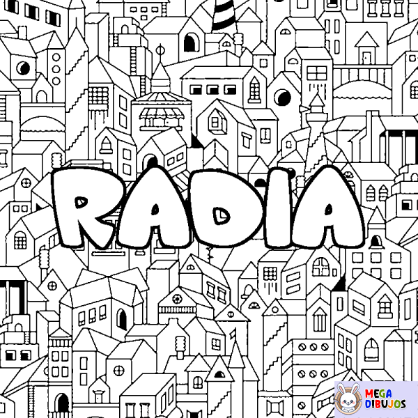 Coloración del nombre RADIA - decorado ciudad