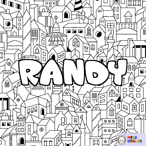 Coloración del nombre RANDY - decorado ciudad