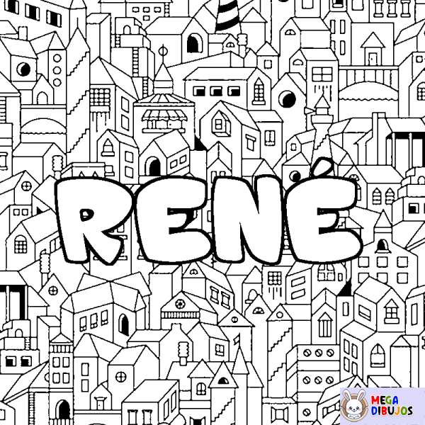 Coloración del nombre REN&Eacute; - decorado ciudad