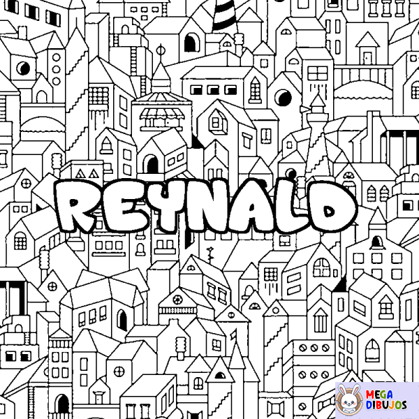 Coloración del nombre REYNALD - decorado ciudad