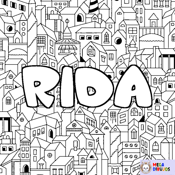 Coloración del nombre RIDA - decorado ciudad