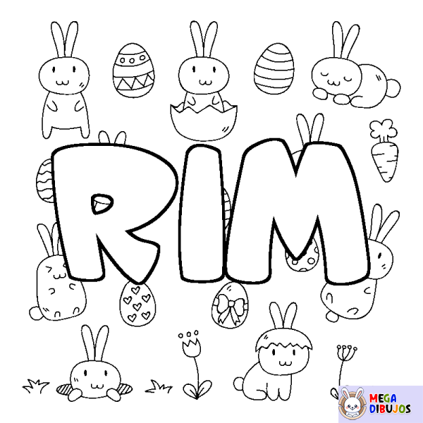 Coloración del nombre RIM - decorado Pascua