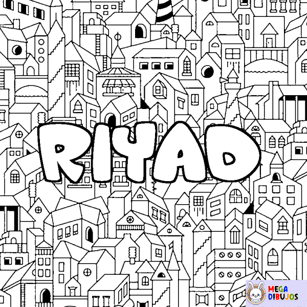 Coloración del nombre RIYAD - decorado ciudad