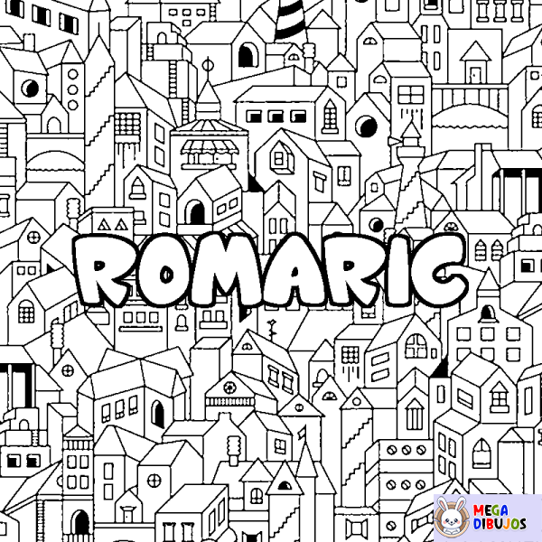 Coloración del nombre ROMARIC - decorado ciudad