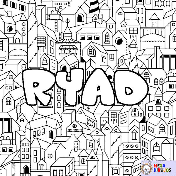 Coloración del nombre RYAD - decorado ciudad