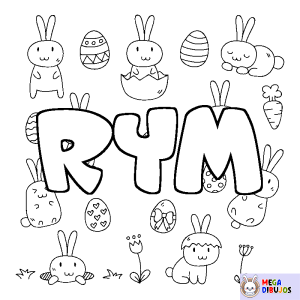 Coloración del nombre RYM - decorado Pascua