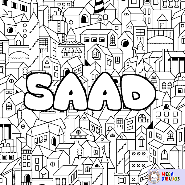 Coloración del nombre SAAD - decorado ciudad