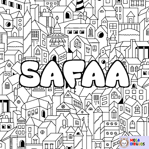 Coloración del nombre SAFAA - decorado ciudad