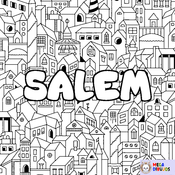 Coloración del nombre SALEM - decorado ciudad