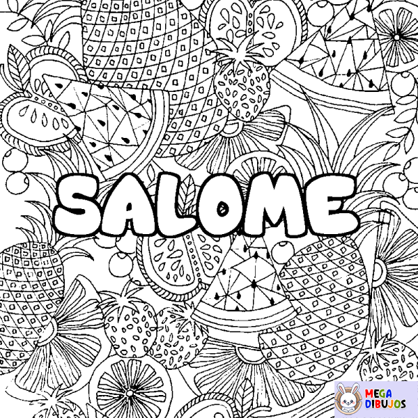 Coloración del nombre SALOME - decorado mandala de frutas