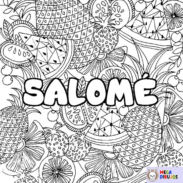 Coloración del nombre SALOM&Eacute; - decorado mandala de frutas