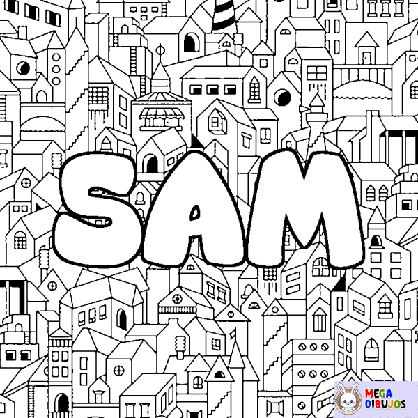 Coloración del nombre SAM - decorado ciudad